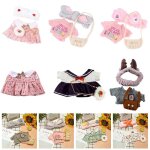 Accessoires de poup�es en peluche de 30cm pour filles, v�tements a capuche avec motif de canard et chien ...