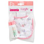 Mes accessoires poupons corolle bb36 / 42 bavoir & biberon magique