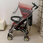 Accessoires de poussette, couverture de pluie transparente, grand chariot a la mode, impermable a fermeture ...