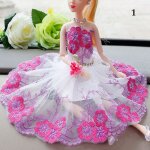 Accessoires de robe de poup�e de fille de 30cm v�tements de mariage violet paon princesse ensemble de ...