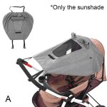 Accessoires universels de poussette pour bb, auvent lger rsistant aux uv, couverture de bloc bidirectionne ...