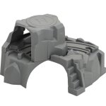 Accessoires de voie de train en bois a double tunnel en plastique gris, fente de train de tunnel, jouets ...