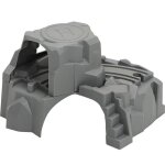 Accessoires de voie de train en bois a double tunnel en plastique gris, fente de train de tunnel, jouets ...