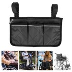 Accoudoir multifonctionnel pour fauteuil roulant et scooter, sac latral, pochette suspendue pour marcheur, ...