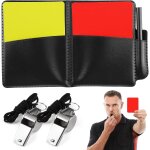 Acdsgd - carton arbitre set, carton jaune et rouge arbitre avec m�tal sifflet arbitre, carnet de scores, ...