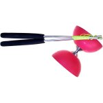 Acrobat - ensemble 105 diabolo en caoutchouc rose + bâtons de main en aluminium Acrobat - ensemble 105 diabolo en caoutchouc rose + bâtons de main en aluminium