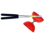 Acrobat - set 105 diabolo en caoutchouc rouge + b�tons de main en aluminium