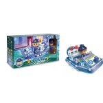 Action pinypon action - coffret bateau de police avec 1 figurine et accessoires