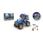 Action pinypon action - quad de police avec 1 figurine et accessoires