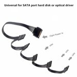Adaptateur d'alimentation sata pour disque dur, accessoire d'alimentation electrique 15 broches, m 1 ...