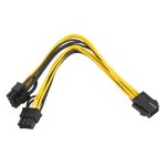 Adaptateur de carte graphique vga pci express, 20cm, 6 broches vers double 8 broches, c�ble d'alimentation ...