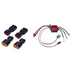Adaptateur de connecteur de batterie au lithium polymre de type t, 4 pices, avec contrle de vitesse ...