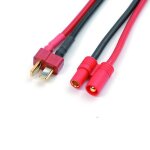 Adaptateur connectique or 4mm - deans male vers ec3 femelle type walkera Adaptateur connectique or 4mm - deans male vers ec3 femelle type walkera
