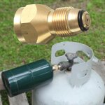Adaptateur en laiton pour recharge de propane pour l'ext�rieur, nouveau connecteur de coupleur de r�servoir, ...