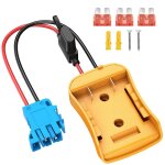 Adaptateur power wheels pour batterie 20 v avec connecteur de faisceau de cbles pour peg - perego, 12 ...