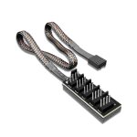 Adaptateur de rpartiteur de moyeu de ventilateur pwm de 33. 5cm 1 a 5 4 broches, refroidisseur de cpu, ...