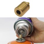 Adaptateur de recharge de réservoir de gaz de camping, professionnel, en laiton butane, pour gonfler, ... Adaptateur de recharge de réservoir de gaz de camping, professionnel, en laiton butane, pour gonfler, ...