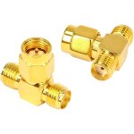 Adaptateur sma mâle vers double femelle - connecteur rf triple t a 3 voies pour câble d'extension antenne ... Adaptateur sma mâle vers double femelle - connecteur rf triple t a 3 voies pour câble d'extension antenne ...
