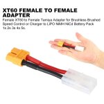 Adaptateur xt60 vers tamiya femelle, connecteur xt - 60 pour batterie turnigy zippy, 3cm