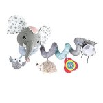 Adorable jouet gris apaisant pour bb ¿ motif animal doux, lger, en coton pp sr, parfait pour les ...