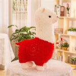 Adorable peluche alpaga, mouton, oreiller (rouge, 28 cm) Adorable peluche alpaga, mouton, oreiller (rouge, 28 cm)