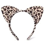 Adorable serre - tte en peluche avec oreilles de chat et tigre lopard pour femme ¿ parfait pour le ...