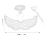 Ailes blanches et bandeaux, accessoires de fte, costumes d'halloween cosplay, accessoires de scne, ...