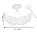 Ailes blanches et bandeaux, accessoires de f�te, costumes d'halloween cosplay, accessoires de sc�ne, ...