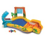 Aire de jeux gonflable dinosaure