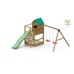 Aire de jeux jarcas + balan�oire double + toboggan vert