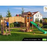 Aire de jeux rainbow fortress tip - toboggan vert - fungoo