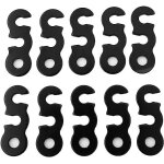 Ajusteur de force de corde de tente 10 pi�ces (noir), c�ble de boucle de corde de vent de tente, boucle ...