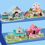 Alatoire 1 pices - puzzle 3d pour enfant en bas age, petit puzzle en deux pices, educatif, ferme, ...