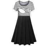 Altercare - robes rayes pour femmes enceintes, pyjamas multifonctions, robe d'allaitement pour mre, ...
