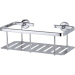 Aluxx panier de bain / douche avec plateau, aluminium chrom - serviteur de douche sans perage avec ...