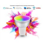 Ampoule led rgb avec tlcommande ir, 1 a 5 pices, lampe d'clairage intelligente, compatible bluetooth ...