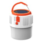 Ampoule led solaire super brillante, rechargeable, 5 modes, lampe portable pour camping, 1200mah