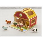 Animaux + ferme en bois 24. 5 x 17. 5 x 5 cm.
