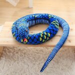 Animal grande poupe en peluche python blague drle dessin anim grand serpent en peluche jouet bleu ...