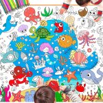 Animaux marins nappe de table a colorier avec stylos, 47 x 33 pouces sous la mer géant nappe a colorier ... Animaux marins nappe de table a colorier avec stylos, 47 x 33 pouces sous la mer géant nappe a colorier ...