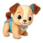 Animal en peluche chiot - vtech - 13x23. 5x26 cm - r�aliste - chien - brun - unisex - s�curit� enfant ...