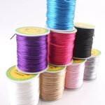 Anneau de dentition pour bb, 1 pice, corde en soie satine, cordon en nylon color, accessoires de ...