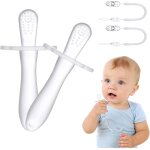Anneau de dentition bébé, 2pcs dentition pour bébé silicone réfrigéré jouet de dentition avec boîte de ... Anneau de dentition bébé, 2pcs dentition pour bébé silicone réfrigéré jouet de dentition avec boîte de ...