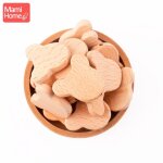 Anneau de dentition pour b�b�, 5 pi�ces, perles a boutons en bois 3. 2x2. 7cm, t�te d'ours animal, a ...