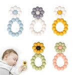 Anneau de dentition pour bébé, bracelet a mâcher sensoriel en forme de fleur, jouets molaires en silicone, ... Anneau de dentition pour bébé, bracelet a mâcher sensoriel en forme de fleur, jouets molaires en silicone, ...
