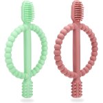 Anneau de dentition pour bébé, brosses a dents en silicone pour bébé, 2pcs jouet de dentition pour bébé ... Anneau de dentition pour bébé, brosses a dents en silicone pour bébé, 2pcs jouet de dentition pour bébé ...