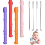 Anneau dentition bebe silicone dentition pour bébé, 4pcs anneau de dentition bébé réfrigéré jouet de ... Anneau dentition bebe silicone dentition pour bébé, 4pcs anneau de dentition bébé réfrigéré jouet de ...