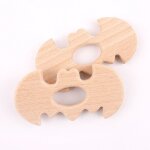 Anneau de dentition en bois, 10 pièces, pendentif sucette pour bébé, forme d'ailes de chauve - souris ... Anneau de dentition en bois, 10 pièces, pendentif sucette pour bébé, forme d'ailes de chauve - souris ...