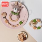 Anneau de dentition en bois pour bébé, crochet, anneau animal en peluche, musique, bracelet hochet, diy, ... Anneau de dentition en bois pour bébé, crochet, anneau animal en peluche, musique, bracelet hochet, diy, ...