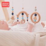 Anneau de dentition en bois pour b�b�, jouets berceau en bois, musique mobile, anneaux de dentition, ...